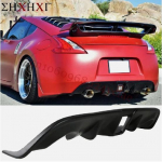 09-20 Nissan 370z jaoks Tagumise kaitseraua huul Diffuusor Spoiler S&uuml;sinikkiud / FRP matt must v&auml;rv