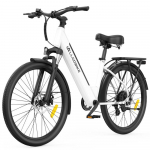 Elektriline jalgratas Allgobike AM27 27,5 rehviga Linna commuters&otilde;iduks 250W mootor Kahekordne ketaspidur 36V 15Ah LED-ekraan 7 kiirust valge