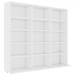 CD-riiul Valge 100 x 23 x 89,5 cm Tehispuit