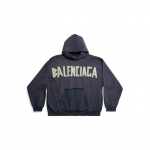 Balenciaga Rebitud taskuga kapuutsikas 744441TOVB14140 XXS-No Original Gift Bag Or Gift Box tumesinine v&auml;rv