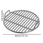 &Uuml;mmargune 40cm malmist grillrest sirge ribiga mitmeotstarbeline BBQ-rest piknikuks