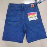 Y2K Hip Hop L&otilde;dvad teksap&uuml;ksid Meestele - Lai l&otilde;ige Sirge s&auml;&auml;rega Denim P&uuml;ksid Tikandiga Keskmise k&otilde;rgusega Kergelt veniv Puuvillasegu XXL blue