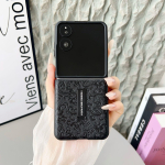 Xiaomi Mix Flip 2 &uuml;mbris Lilleprindiga Reljeefne PU Nahk (Vegan) Jalg &Uuml;mbris Telefonile Mi Mix Flip2 jaoks P&otilde;rutuskindel Bumper Xiaomi mix flip 2 must