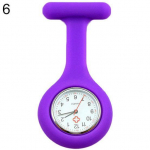 Mini kaasaskantav silikoongeel Doctor Nurses Pross Pin Watch lilla