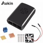 Aokin For Raspberry Pi kaitse&uuml;mbris Abs Shell kate koos minijahutusventilaatori ja jahutusradiaatoriga One Size
