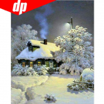 T&auml;isteemanttikandid, maastik, 5d teemantmaal, kristallristpistes isetehtud teemant 20X30