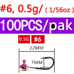 100 tk Mini ilma kraeta k&auml;rbsesiduvad ahvenap&uuml;&uuml;gi rakised Aberdeeni konksudega J&auml;&auml;p&uuml;&uuml;gi kalapeaga peibutis 0.5g
