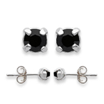 Les Tr&eacute;sors De Lily [D3286] - Brillants Noir Argent - 4 mm must