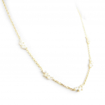 Altesse [H3250] - Collier Plaqu&eacute; Or 'Scarlett' blanc valge