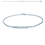 Les Tr&eacute;sors De Lily [H6246] - Bracelet Argent 'D&eacute;esse' blanc argent&eacute; (rhodi&eacute;) - 25x3 mm valge