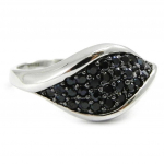 Bague Argent 'Romy' Noir Blanc 54 must