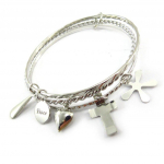 Les Tr&eacute;sors De Lily [J6336] - Bracelet cr&eacute;ateur 'Chor&eacute;graphie du Bonheur' argent&eacute; h&otilde;be