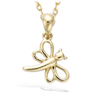 Les Tr&eacute;sors De Lily [N4044] &ndash; kullatud &bdquo;Dragonfly&rdquo; ripats &ndash; 12x10 mm kuld