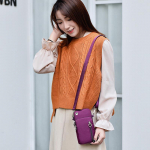 Unisex naiste meeste Crossbody kott veekindel taskuga mobiiltelefon sularaha mini v&auml;ike kott vabaaja &otilde;lakott lilla