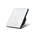 Puuteekraani andur LED-valgusti l&uuml;liti 220V-240V Smart Wall puutel&uuml;liti Kristallklaasist Juhtpaneeli lambi l&uuml;liti 1-Gang valge