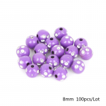 100 tk. 8 mm l&auml;ikivad akr&uuml;&uuml;lhelmed ehete valmistamiseks DIY k&auml;sit&ouml;&ouml; k&auml;ev&otilde;rude osakond 8mm 100pcs mitmev&auml;rviline