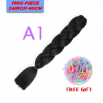 MERISIHAIR &uuml;he ombre v&auml;rvi s&uuml;nteetilised juuksepikendused heegeldatud Twist Jumbo punutud pikad juuksed