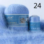 50+20g/komplekt Pehme naaritsa sametine villane l&otilde;ng k&auml;sitsi kudumiseks pikk pl&uuml;&uuml;s villane ka&scaron;miir heegeldatud l&otilde;ng s&uuml;gistalvise salli kampsunile