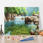 Numbrid &Otilde;limaal Kunstl&otilde;uend Kodukaunistus DIY V&auml;rv numbrite j&auml;rgi Digitaalne &otilde;limaal 40x50cm no frame