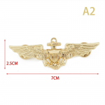 Us Wings Military Command Master Aviator Metal Wings m&auml;rgi n&otilde;elpross 2.5 * 7cm kuld