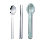 304 roostevabast terasest s&ouml;&ouml;giriistade komplekt s&ouml;&ouml;giriistad Western s&ouml;&ouml;giriistad v&auml;listingimustes kaasaskantav lusikas kahvel s&ouml;&ouml;gipulgad s&ouml;&ouml;giriistade komplekt karbis B roheline