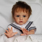 BZDOLL 60cm 3D-v&auml;rviga Nahk Reborn V&auml;ikelapse Beebipoiss Doll Elus T&uuml;drukule Riidest keham&auml;nguasi Realistlik pehme silikoon Printsess Alive Bebe kleit &uuml;les 60cm 3D-paint Skin Doll