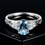 SACE GEMS Klassikaline vasesulam, sinine tsirkoonist s&otilde;rmus, naiste ehted, pulmalubaduse peokink open sinine