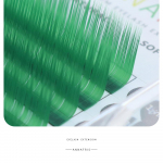 ANNAFRIS v&auml;rvilised kunstnaaritsa ripsmed k&otilde;rge kvaliteediga individuaalsed ripsmepikendused C/D/L/LU Curl Mix Length Colse Lash Maquiagem 0.07mm LU roheline