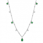 ANENJERY naiste moeehted Roheline tsirkoon kaelakee naistele Peen kuldne h&otilde;bedane rangluu kett kaelakee kingitused S-N742