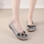 Naiste p&auml;tsid Slip on lamedad kingad Naiste suvised kingad Pehmest ehtsast nahast mokassiinid Loaferid Vintage hingavad vabaaja mokassiinid 37 hall v&auml;rv