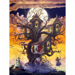 Halloweeni teemantmaalipuu DIY t&auml;ispuurteemanttikandid Full Round 20x30CM