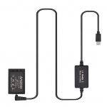 Andoer PD USB Type-C kaabel DR-E12 t&uuml;hipatarei alalisvooluliidese LP-E12 jaoks, asendus Canon EOS M2 jaoks must