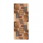 Retro puidust uksekleebis seinamaaling 3D Vision tapeet elutuppa DIY seinakleebised PVC vin&uuml;&uuml;list ukseplakat Kodukaunistus 90x200cm