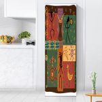 Toiduroosi kleebised k&uuml;lmkapi taustapildil k&ouml;&ouml;gis Vin&uuml;&uuml;lplakat K&uuml;lmkapi kleebis Kodukaunistus Magamistoa uusaasta kaunistus 60x180cm(1 pcs)