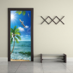 Loomingulised uksekleebised Metsa loodusmuster PVC isekleepuv tapeet Kodukaunistused Seinamaalingud K&uuml;lmkapi kunst plakatid Uksekate 77cm x 200cm