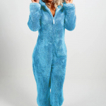 Suures suuruses 5XL naiste pluss sametist paksu villane kampsun kodu kapuutsiga pidžaama 2XL sinine