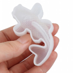 3D Lucky Koi kalakujuline l&auml;bipaistev silikoonvorm DIY vaigu valamine kunst ehete valmistamine k&auml;sit&ouml;&ouml; epoksiidist k&auml;sit&ouml;&ouml; ripatsite valmistamise t&ouml;&ouml;riistad valge