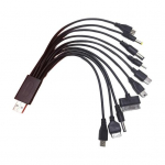 Lai rakendus USB-andmesidekaabel Multilaadija Juhtmega Telefonitarvikud Laadige 1pc must