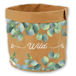 Les Tr&eacute;sors De Lily [R2246] - Rohekaspruun 'Wild' paberist taimepott - 17x16 cm pruun