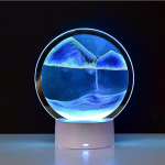 3D Flowing Sand Night Light Liivakellalamp Liikuva Liiva Pildisisestus must