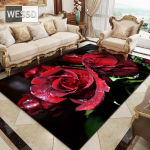 3D roosiline lillevaip suurde elu- ja magamistuppa 80x120cm 1pcs