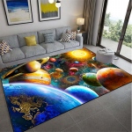 Space Planet vaip T&auml;histaeva vaip elutoas Vaip Illusioon vaip Kodusisustus Magamistoa matt Laste vaip Karvane ala vaip 120cm x 160cm