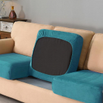 Kvaliteetne sametest diivani istmepadja kate, veniv L-kujuline diivanikate Eemaldatav tugitooli kate Individuaalsed padjakatted Back Cushion Cover must