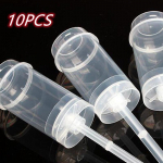 5/10 tk l&uuml;katavad koogihoidjad isetegemine surutud koogivormi silindrikujuline koogit&otilde;ukur Push Pops kaanega plastmahutid 10pcs