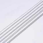 5 m/partii 1,2 2,2 2,4 3,0 4,0 mm roostevabast terasest pikendusmassiga ehtekett DIY k&auml;ev&otilde;rudele Ehete valmistamise tarvikud 1.2mm x 0.3mm