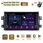 2 dini Androidi autoraadio multimeediumivideopleier Suzuki SX4 2006-2013 jaoks Fiat Sedici 2005-2014 jaoks Nupunupuga WiFi 1+16GB 1+16GB