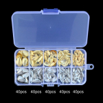 Kalap&uuml;&uuml;gi landi tera, 200 tk, erineva suurusega v&auml;ike kuldne h&otilde;bedane kalakaalu ketraja r&otilde;ngad terad isevalmistatud kalalusika tarvikud