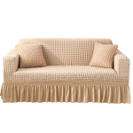 1 tk Diivani kate Stretch libisemiskindel diivani kate Seersucker diivani kate mullriie Universaalne diivani kate diivan kate Universaalne WBL 2-seater 145-185cm roosa