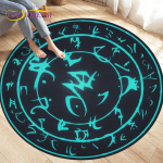 Cartoon Cardcaptor Sakura Magic Circle Area vaip, &uuml;mmargused vaibad elutoa lastetuppa, lapsed m&auml;ngivad libisemiskindlad p&otilde;randamatid Diameter 60cm