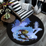 Demon Slayer vaip 3D prinditud multifilmi p&otilde;rand &uuml;mmargune vaip Lastetoa toolipadi Kodukaunistus Pestav vaip. 60cm